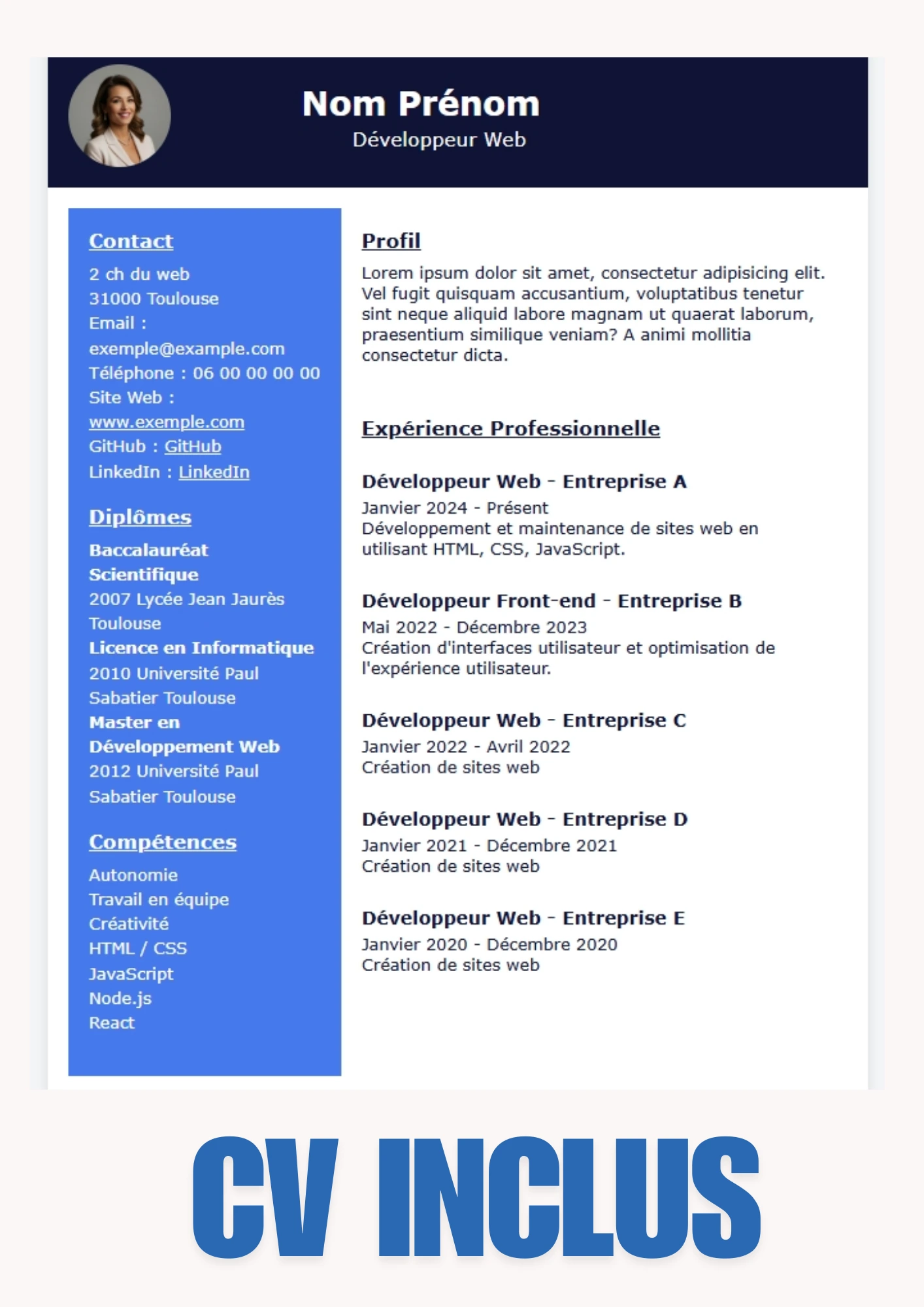 Aperçu CV